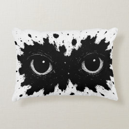 Ink‑Born Owl — Nocturnal Splatter Sigil Cushion アクセントクッション