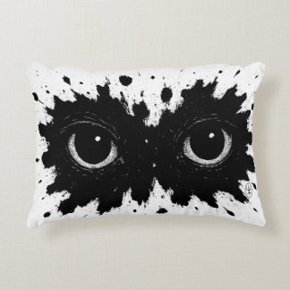Ink‑Born Owl — Nocturnal Splatter Sigil Cushion アクセントクッション