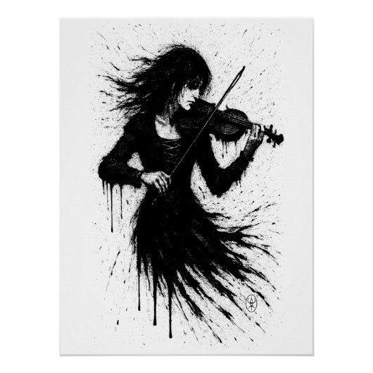Ink‑Born Violinist in the Storm of Sound ポスター (正面)