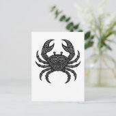 Ink‑Carved Crab — Mythic Sea Creature T‑Shirt ポストカード (スタンド正面)