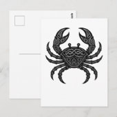 Ink‑Carved Crab — Mythic Sea Creature T‑Shirt ポストカード (正面/裏面)