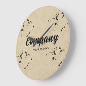 Ink Drop Effect Company Name ラージ壁時計 (傾斜)