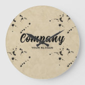 Ink Drop Effect Company Name ラージ壁時計 (正面)