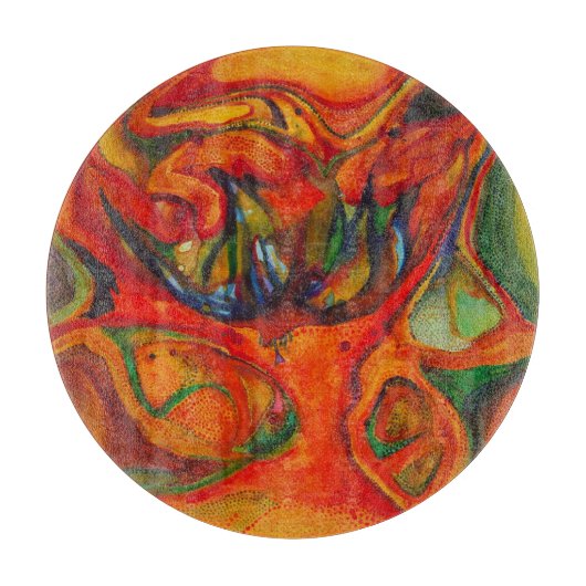 Ink flower カッティングボード (正面)