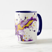 Ink & Gold Dance Fluid Motion Aesthetic マグカップ (正面右)