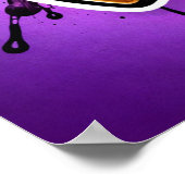 INK… Hand-Drawn Skull with Butterfly ポスター (角)