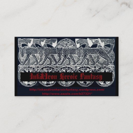 Ink&Ironの英雄的なファンタジーの名刺 名刺 (正面)