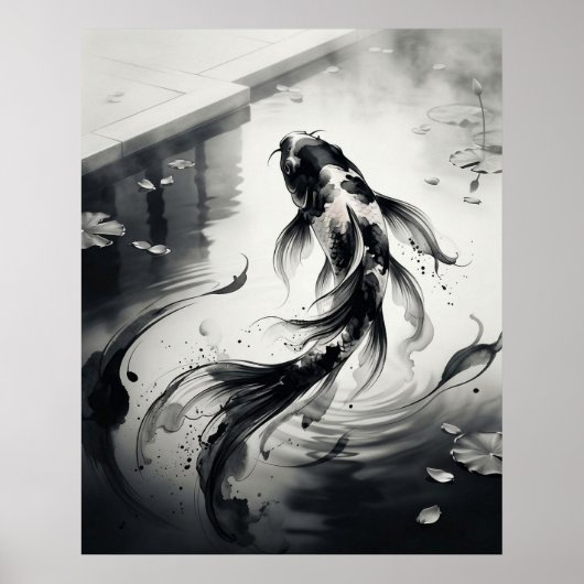 Ink Koi Brush Pond ポスター (正面)