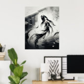 Ink Koi Brush Pond ポスター (ホームオフィス)