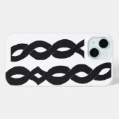Ink Loops Phone Case Monochrome Case-Mate iPhoneケース (裏面 (横))