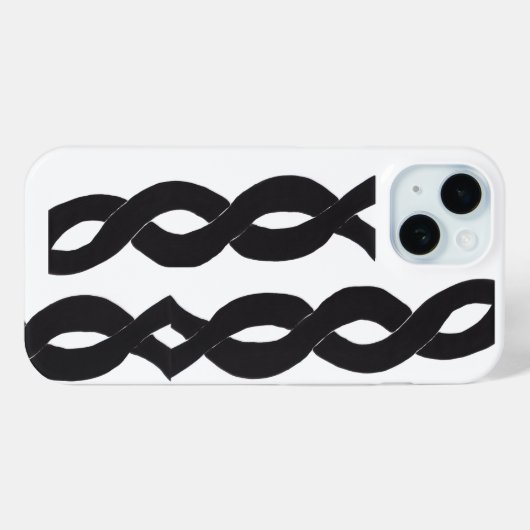Ink Loops Phone Case Monochrome Case-Mate iPhoneケース (裏面 (横))
