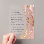 ink marble Hail Mary prayer アクリル招待状 (インサイチュ (ポータブル))