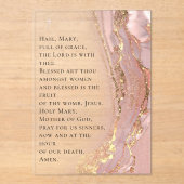 ink marble Hail Mary prayer アクリル招待状 (正面)