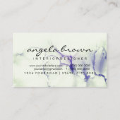 Ink Ombre Purple Green Color 名刺 (裏面)