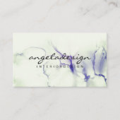 Ink Ombre Purple Green Color 名刺 (正面)