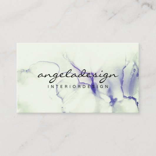 Ink Ombre Purple Green Color 名刺 (正面)