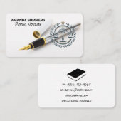 Ink Pen | Writer | Public Notary Legal Seal 名刺 (正面/裏面)