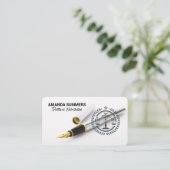 Ink Pen | Writer | Public Notary Legal Seal 名刺 (スタンド正面)