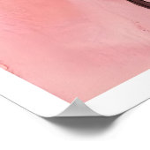 Ink Poppy Floral Art Print Fine Lines with ポスター (角)