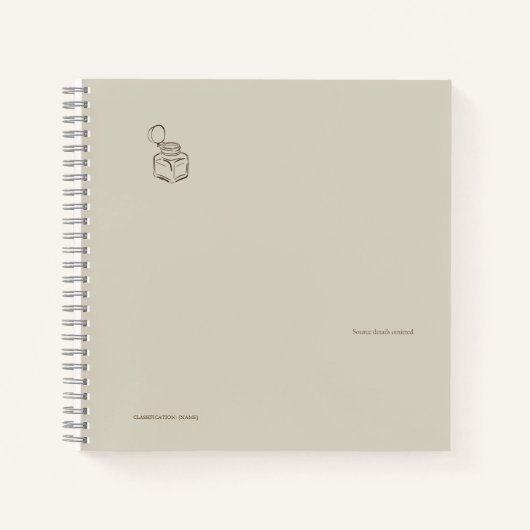 Ink pot- Forgotten Archive- Minimalist ノートブック (正面)