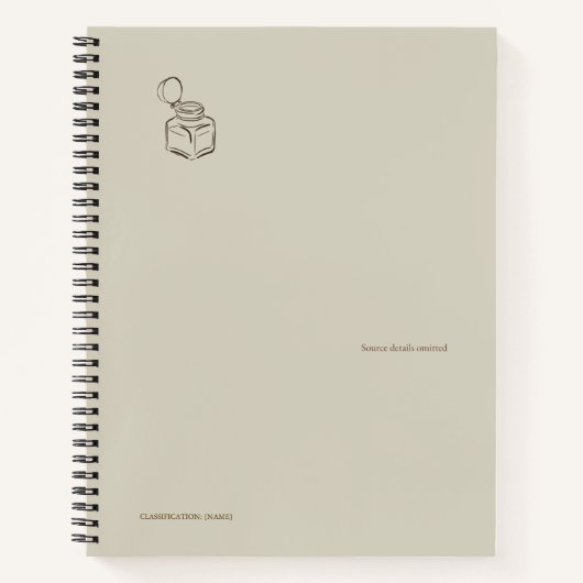 Ink pot- Forgotten Archive- Minimalist ノートブック (正面)