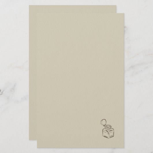 Ink pot- Forgotten Archive- Minimalist 便箋 (正面/裏面)