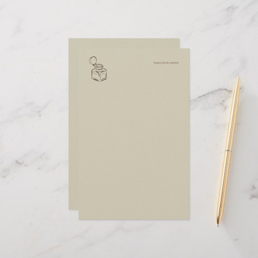 Ink pot-Forgotten Archive- Minimalist 便箋 (正面/裏面インサイチュ)