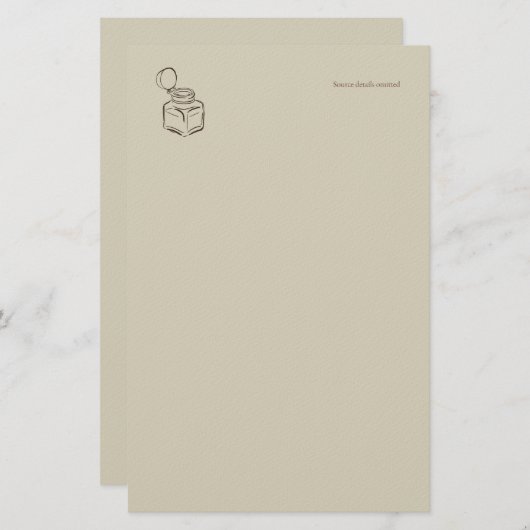 Ink pot-Forgotten Archive- Minimalist  便箋 (正面/裏面)