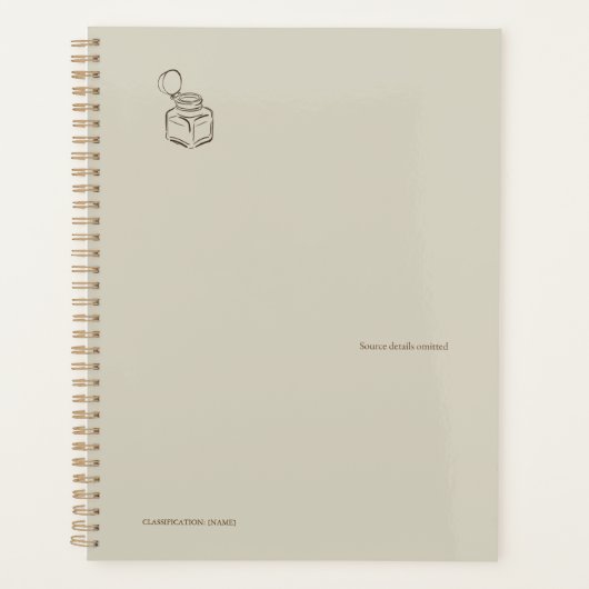 Ink pot- Forgotten Archive- Minimalist Planner プランナー手帳 (正面)