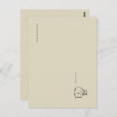Ink Pot Minimalist Book Lover ポストカード (正面/裏面)