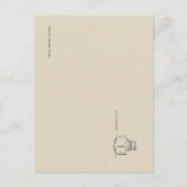 Ink Pot Minimalist Book Lover ポストカード (正面)