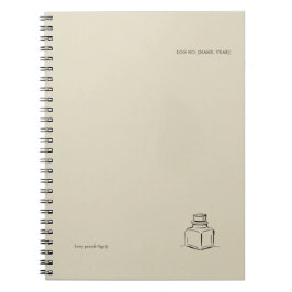 Ink Pot- Minimalist Book Lover Photo Notebook ノートブック