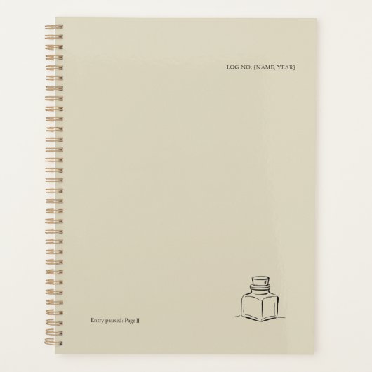 Ink Pot Minimalist Book Lover Planner プランナー手帳 (正面)