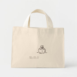 Ink Pot- Minimalist Book Lover- Tote Bag ミニトートバッグ