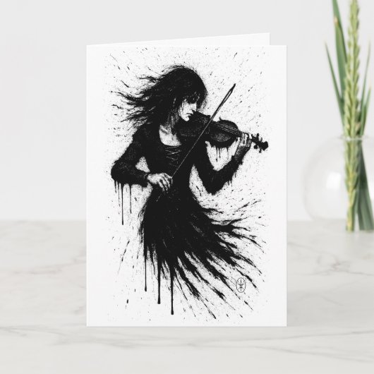 Ink‑Splintered Violinist — Haunted Music Illustrat カード (正面)