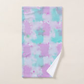 Ink Wash Abstract Art Bath Towel Set Pink Aqua バスタオルセット (ハンドタオル)