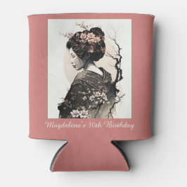Ink Wash Art 日本の芸者 - 誕生日 缶クーラー