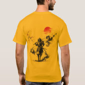 Ink Wash Samurai Warrior Tシャツ (裏面)