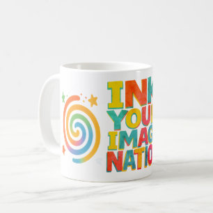 "Ink Your Imagination" - CMYK-インスパイアレトロ入力 コーヒーマグカップ