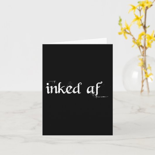 Inked Af By Tattoo Shirt Blast カード (黄色い花)