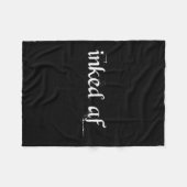 Inked Af By Tattoo Shirt Blast フリースブランケット (正面(横))