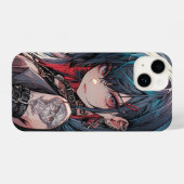 Inked Anime Girl iPhoneCase iPhoneケース (裏面横)
