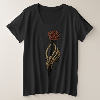 Inked Bones | ハロウィンストリートの魅力 プラスサイズTシャツ
