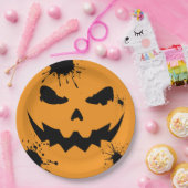 Inked Pumpkin ペーパープレート (パーティー)