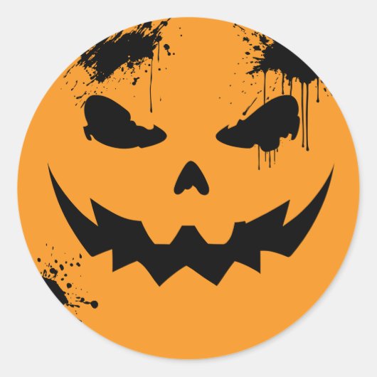 inked Pumpkin ラウンドシール (正面)