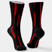 Inked Stripes in Red ソックス (傾斜あり)