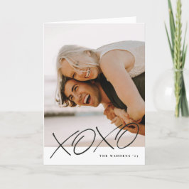 Inked XOXOバレンタインデイカード – 黒 サンキューカード