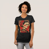 InkPunk Frida Kahlo Tシャツ – はっきりした & Iconic (正面フル)