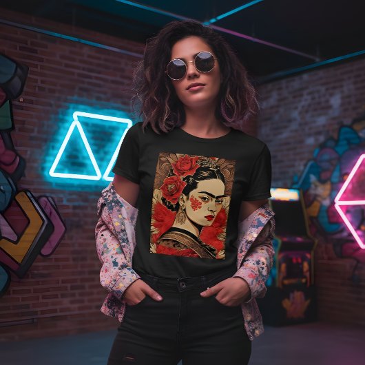 InkPunk Frida Kahlo Tシャツ – はっきりした & Iconic