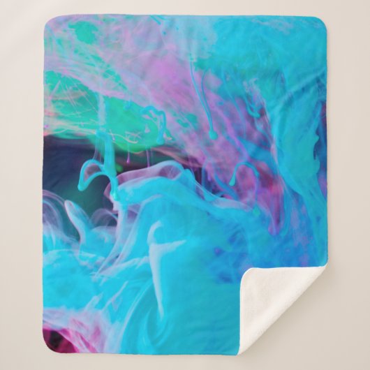 inks in waterabstract, acrylic, art, artistic, bac シェルパブランケット (正面)